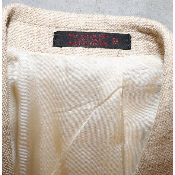 English Manor Mens Suit Silk Tweed Blazer Summer Spring Menswear Top Size 43R - Picture 4 of 4